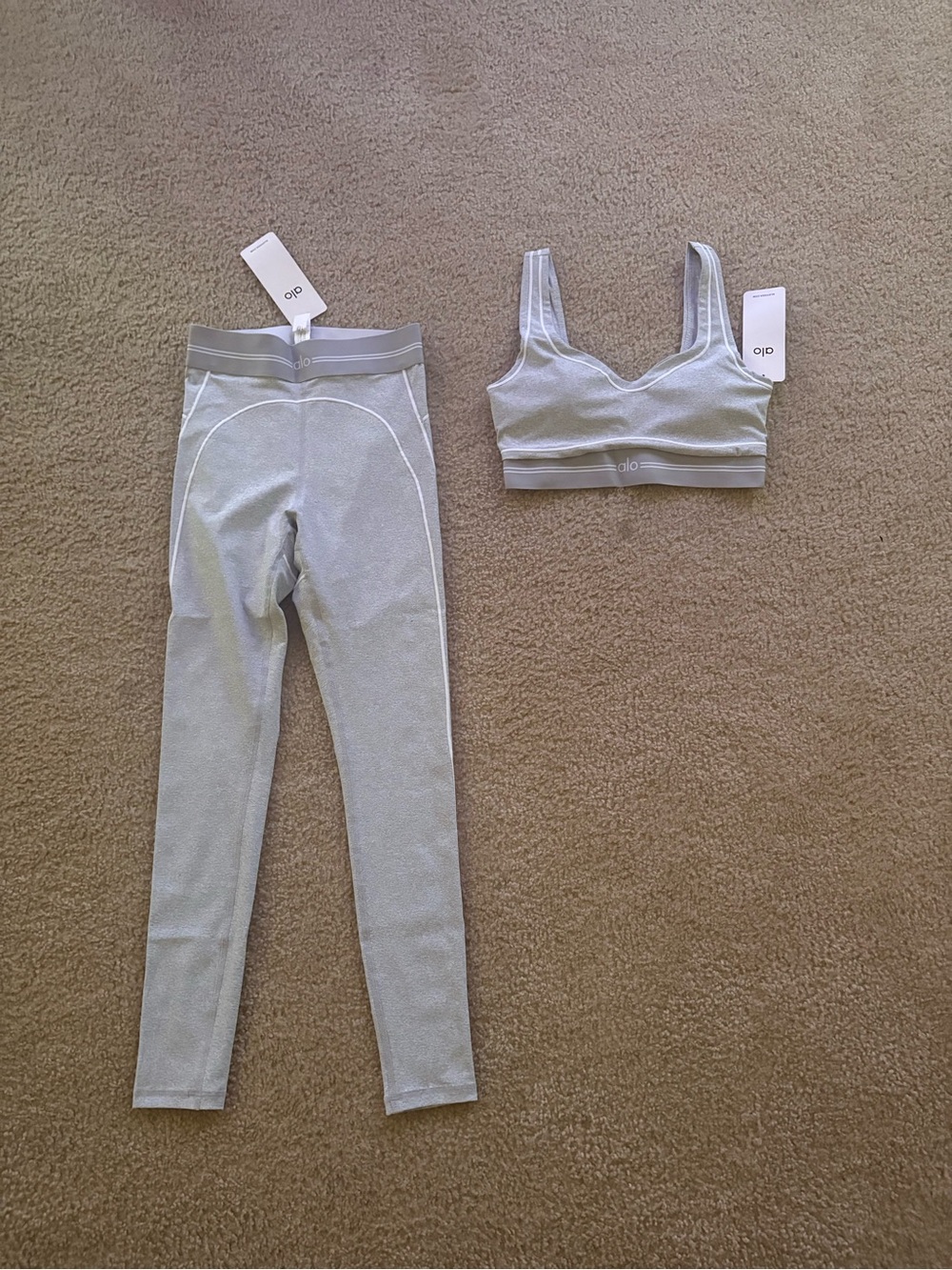 Alo Yoga black set with white #yoga